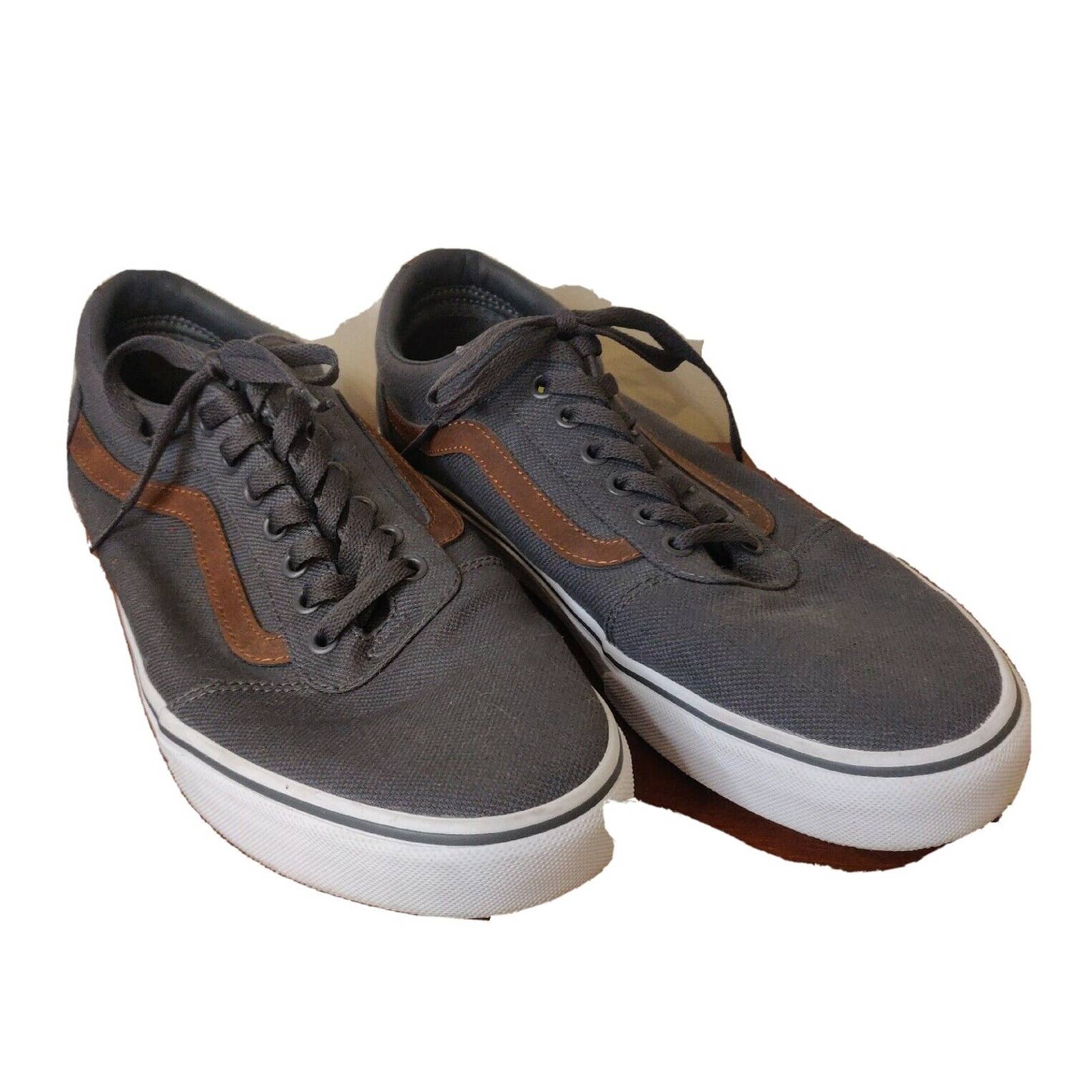 Vans Men's Old School Canvas Shoes Sneakers Brown Lace Up Size 11.5.